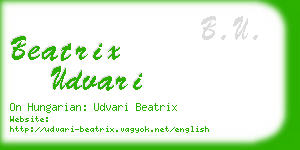 beatrix udvari business card